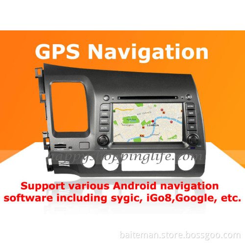 Android Car DVD Player GPS Navigation Wifi 3G for Honda Civic 2006-2011 Bluetooth Touch Screen